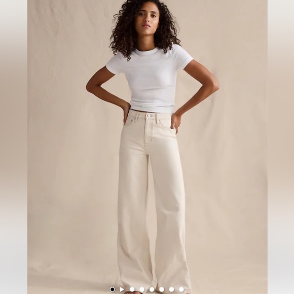 Banana Republic Denim - Banana Republic White Wide-Leg Jeans Size 28/6